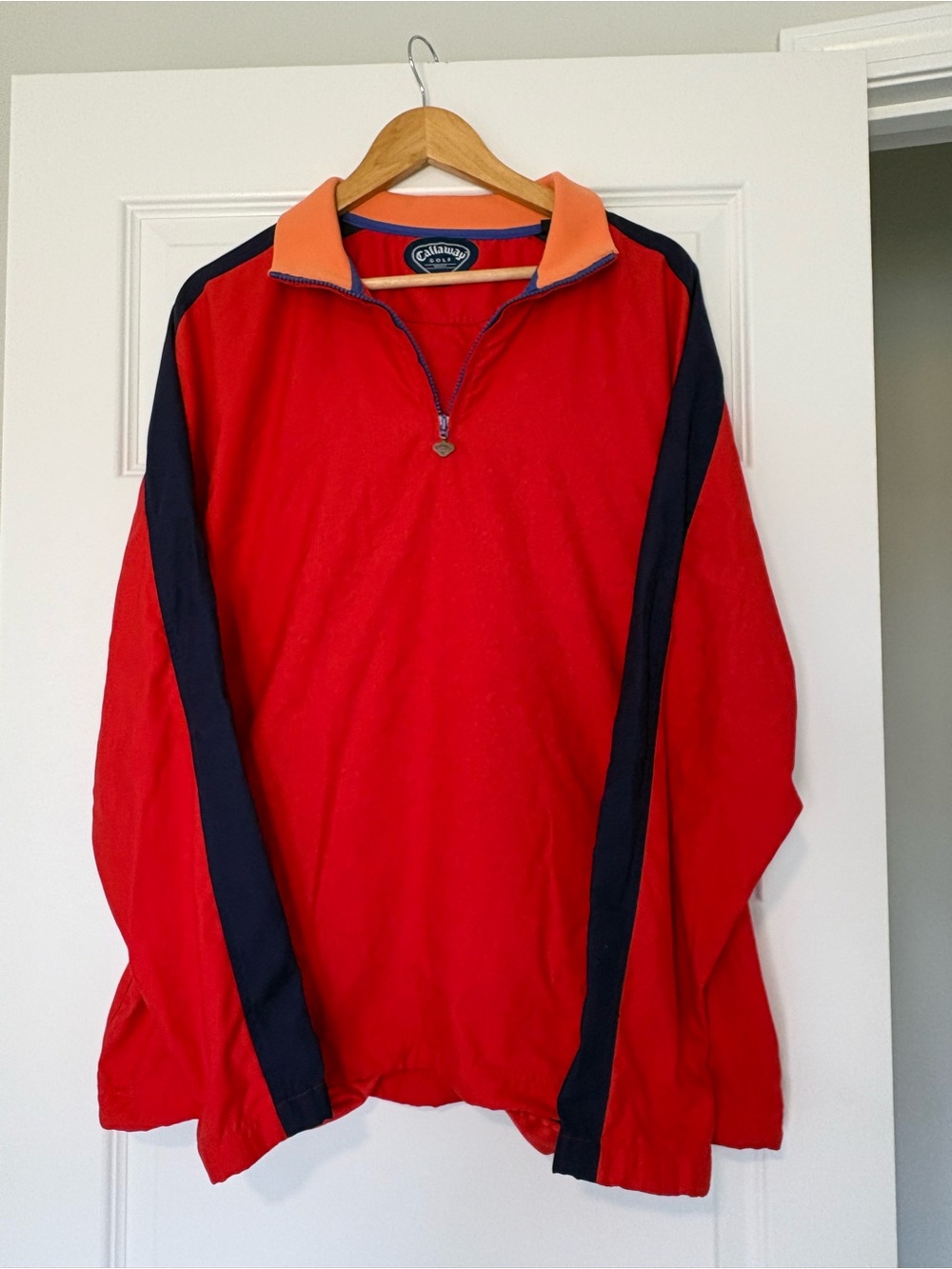 EUC Callaway Red Quarter-Zip Athletic Everyday Golf Pullover Casual Outdoor